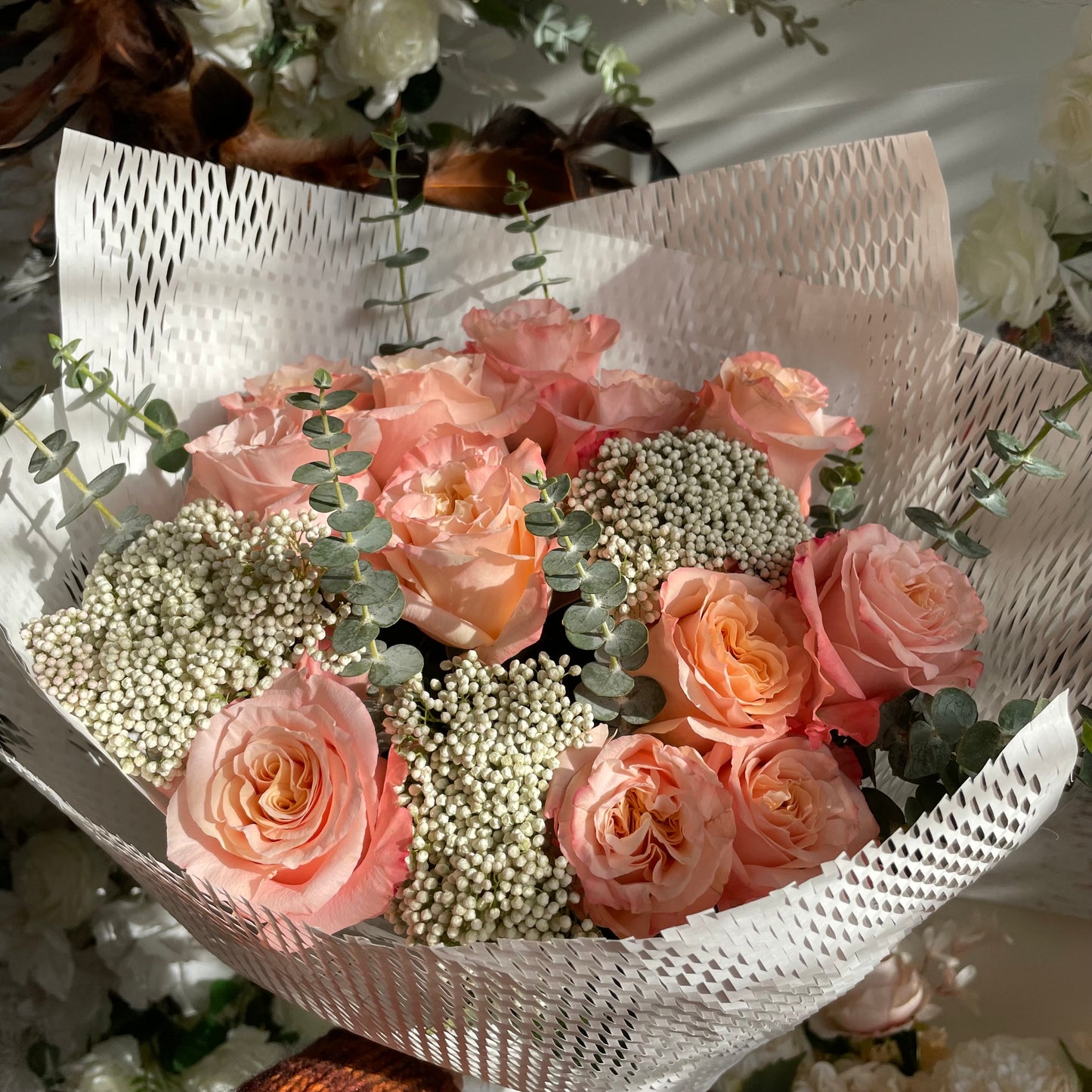 Her favourite shimmer rose bouquet🩵No.1