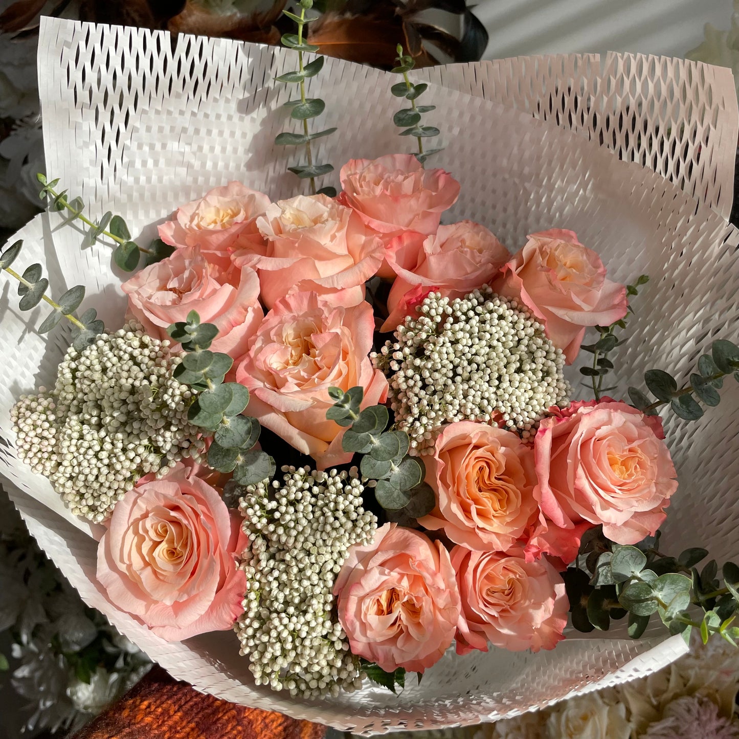 Her favourite shimmer rose bouquet🩵No.1